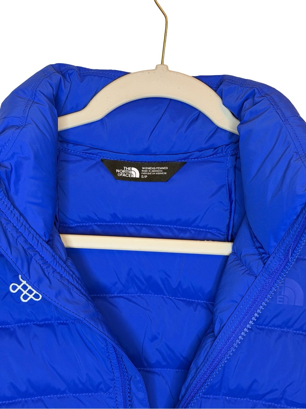 The North Face 700 Fill Down Vest Royal Blue Small Puffer Zip Outdoor Hiking - Picture 7 of 10